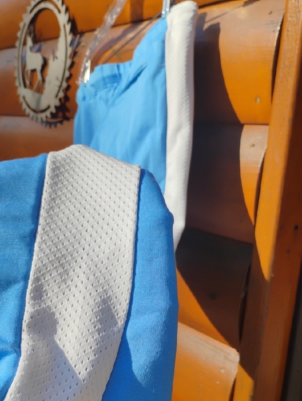 2 Piece Tracksuit Blue/White Hoodie STEVE & BARRY’s  EPLVC Mesh Side of Legs - Picture 5 of 13